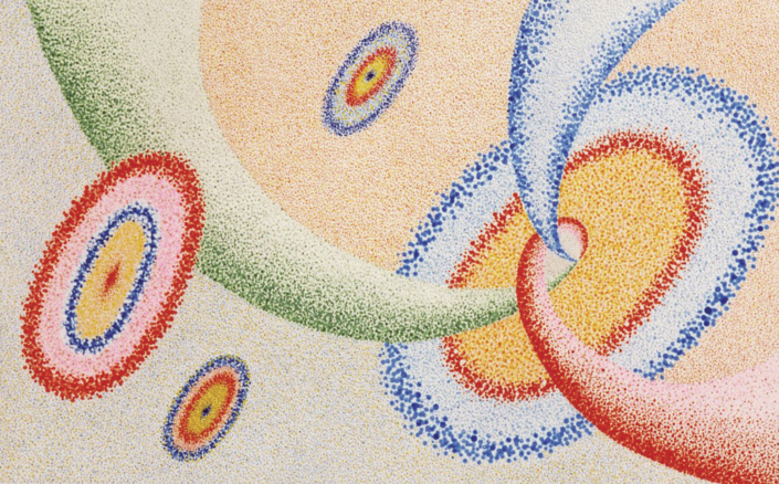 (1997) Espansione cosmica – Acrilico su cartoncino – cm 75×50