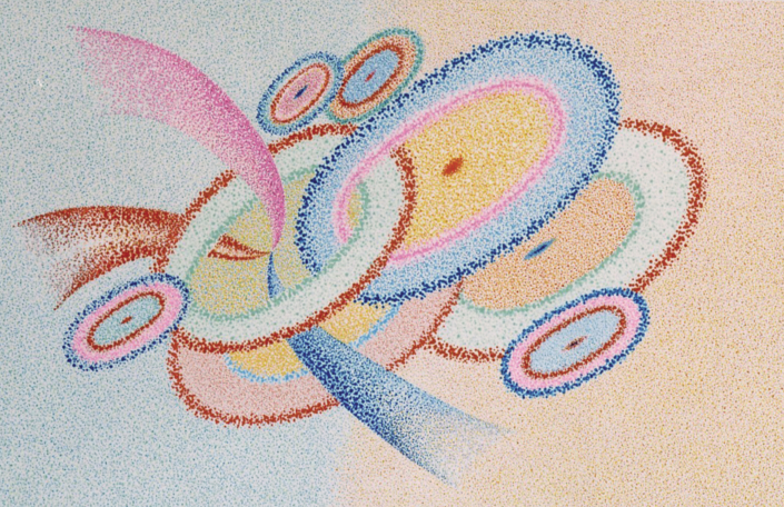 (1999) Espansione cosmica -Acrilico su cartone – cm 75×50