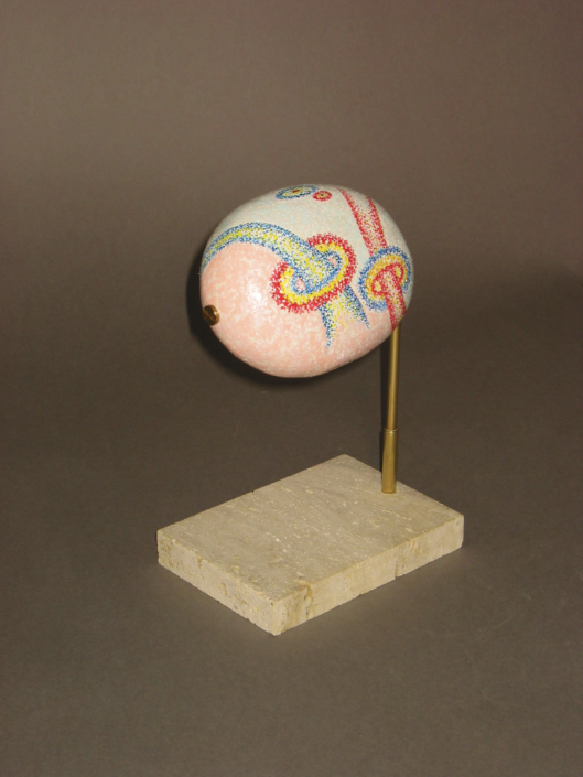 Composizione cosmica, acrilico e smalto su ceramica