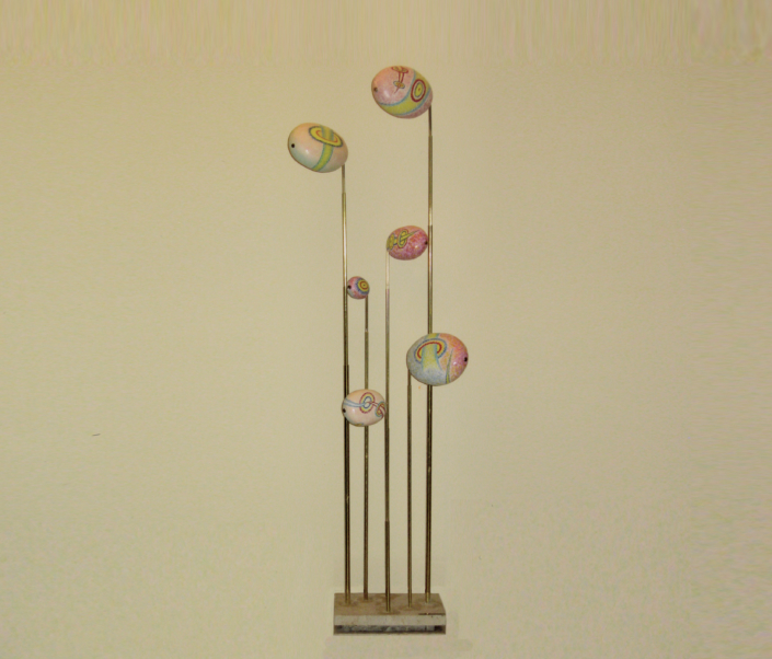 Composizione cosmica – Smalto su ceramica h=cm 110